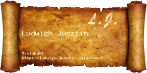 Ludwigh Jusztin névjegykártya